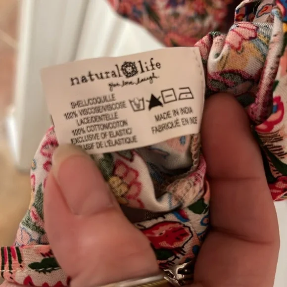 NATURAL LIFE Floral Mini Dress - Pink and Blue - Picture 6 of 6
